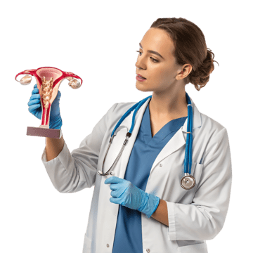 pngtree-a-female-gynecologist-holding-uterus-model-on-realistic-png-image_16247616